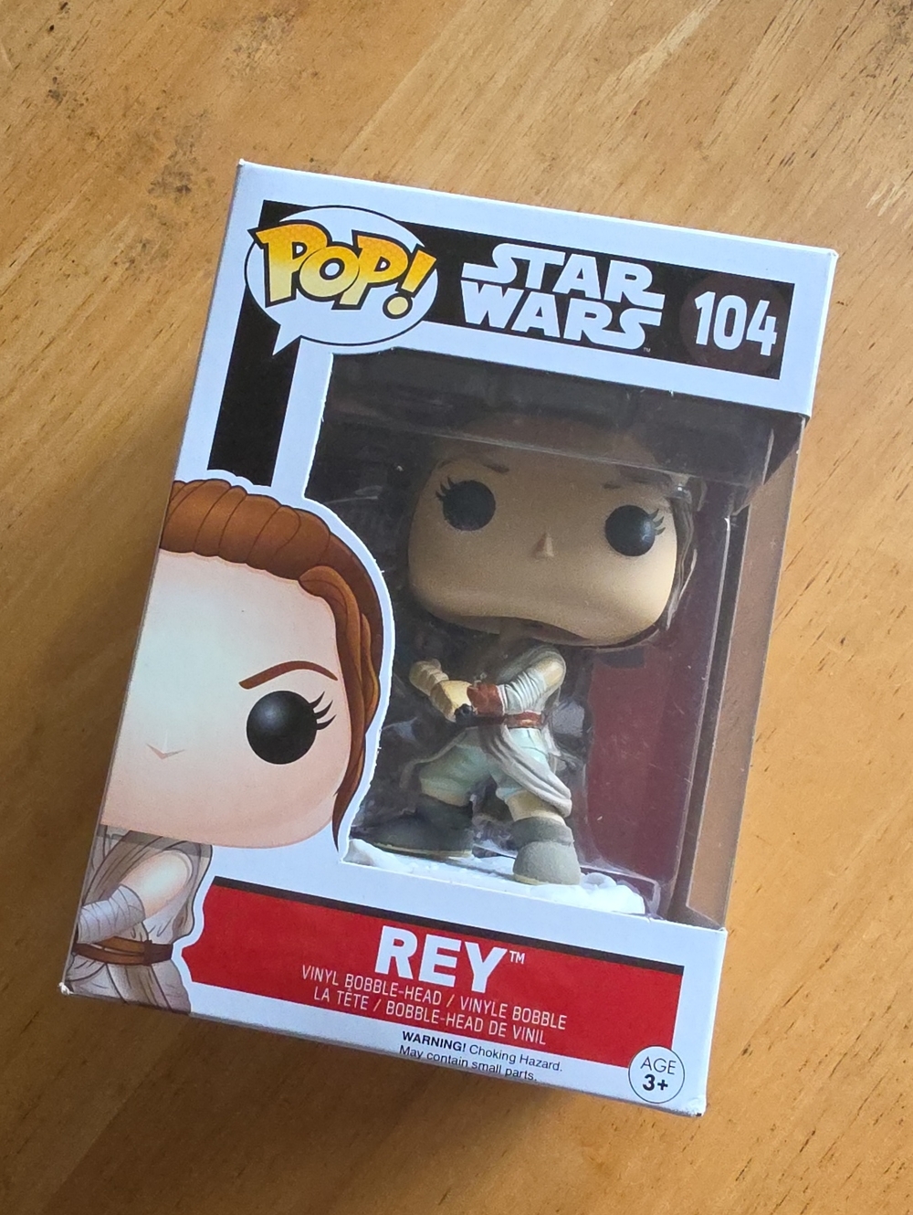 Funko Pop! Star Wars Rey Vinyl Figure - White, Tan, Brown